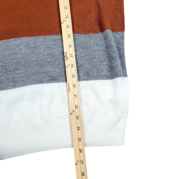 Women's 1X SHEIN Plus Striped Colorblock Casual Long Sleeve Crewneck Pullover - Picture 9 of 12